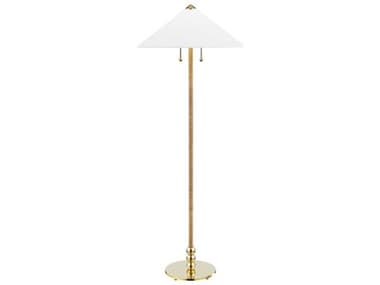 Hudson Valley Flare 62" Tall Aged Brass Floor Lamp HVL1399AGB