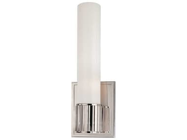 Hudson Valley Fulton 12" Tall 1-Light Polished Nickel Off White Glass Wall Sconce HV1821PN