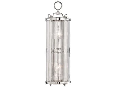 Hudson Valley Glass 19" Tall 1-Light Polished Nickel Crystal Wall Sconce HVMDS200PN