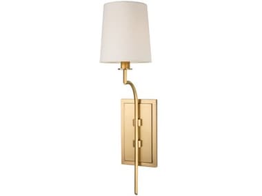 Hudson Valley Glenford 22" Tall 1-Light Aged Brass Off White Wall Sconce HV3111AGB