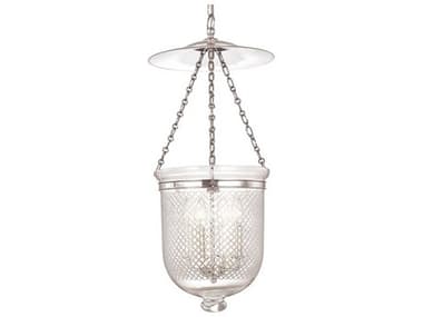 Hudson Valley Hampton 4-Light Polished Nickel Clear Glass Bell Candelabra Chandelier HV255PNC2