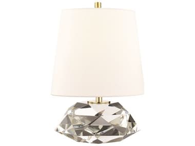 Hudson Valley Henley Crystal Aged Brass Off White Table Lamp HVL1035AGB