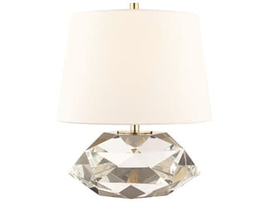 Hudson Valley Henley Crystal Aged Brass Off White Table Lamp HVL1038AGB