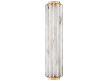 Hudson Valley Hillside 24" Tall 1-Light Aged Brass Glass LED Wall Sconce HV6024AGB