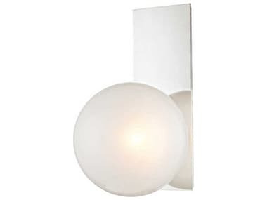 Hudson Valley Hinsdale 12" Tall 1-Light Polished Nickel Off White Glass Wall Sconce HV8701PN