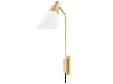 Hudson Valley Hooke 24" Tall 1-Light Aged Brass LED Wall Sconce HV5831AGB