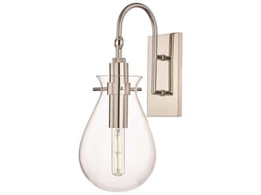 Hudson Valley Ivy 18&quot; Tall 1-Light Polished Nickel Clear Glass LED Wall Sconce HVBKO100PN