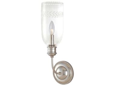 Hudson Valley Lafayette 17" Tall 1-Light Polished Nickel Clear Glass Wall Sconce HV291PN