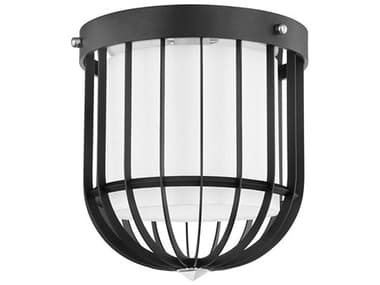 Hudson Valley Landon 1-Light Polished Nickel Black Dome Flush Mount HVBKO301PNBK