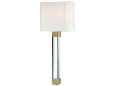 Hudson Valley Larissa 21" Tall 2-Light Aged Brass White Crystal Wall Sconce HV1461AGB