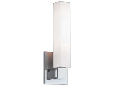 Hudson Valley Livingston 13" Tall 1-Light Polished Chrome Off White Glass Wall Sconce HV550PC