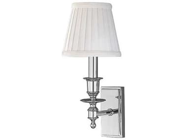 Hudson Valley Ludlow 13&quot; Tall 1-Light Polished Nickel Off White Wall Sconce HV6801PN