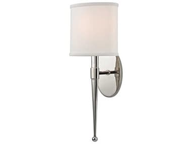 Hudson Valley Madison 19" Tall 1-Light Polished Nickel White Wall Sconce HV6120PN