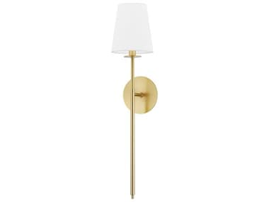 Hudson Valley Niagra 27" Tall 1-Light Aged Brass Wall Sconce HV2061AGB