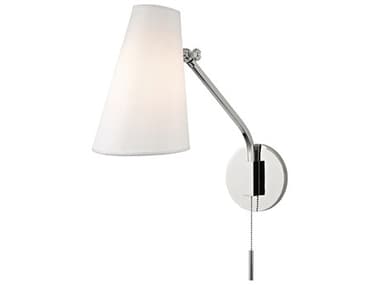 Hudson Valley Patten 17" Tall 1-Light Polished Nickel White Wall Sconce HV6341PN