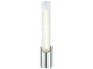 Hudson Valley Pylon 13" Tall 1-Light Polished Nickel White Glass LED Wall Sconce HV2141PN