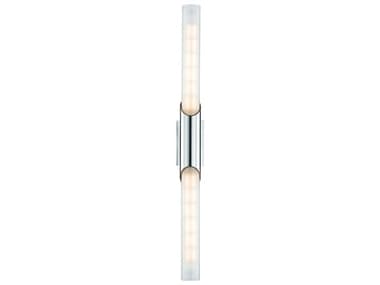 Hudson Valley Pylon 26" Tall 2-Light Polished Chrome White Glass LED Wall Sconce HV2142PC