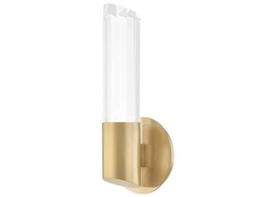Hudson Valley Rowe 1-Light Aged Brass Crystal LED Wall Sconce HV6051AGB