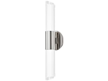 Hudson Valley Rowe 20" Tall 2-Light Polished Nickel Crystal LED Wall Sconce HV6052PN