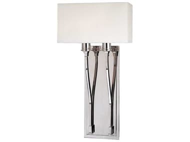 Hudson Valley Selkirk 20" Tall 2-Light Polished Nickel Off White Wall Sconce HV642PN