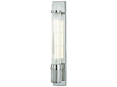 Hudson Valley Shaw 16" Tall 1-Light Polished Nickel Glass LED Wall Sconce HV1200PN