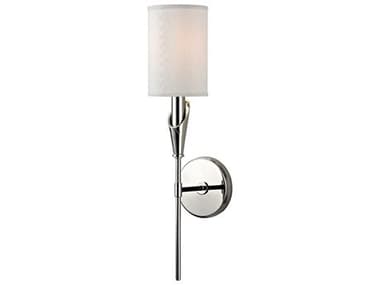 Hudson Valley Tate 19" Tall 1-Light Polished Nickel White Wall Sconce HV1311PN