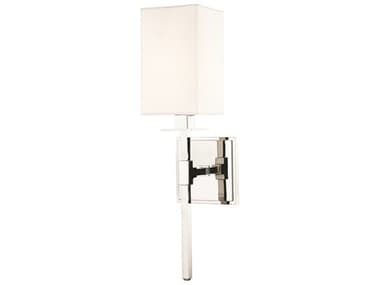 Hudson Valley Taunton 17" Tall 1-Light Polished Nickel Off White Wall Sconce HV4400PN