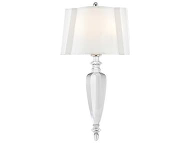 Hudson Valley Tipton 23" Tall 2-Light Polished Nickel Off White Wall Sconce HV7411PN