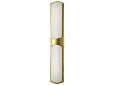 Hudson Valley Valencia 26" Tall 2-Light Aged Brass White LED Wall Sconce HV3426AGB