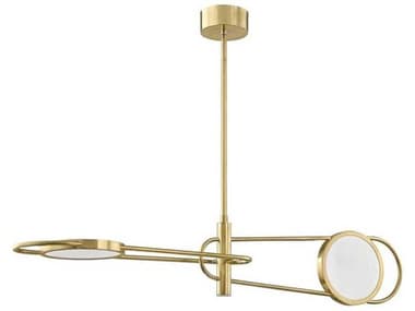 Hudson Valley Lighting Valeri Aged Brass 2-light 49'' Wide LED Medium Chandelier HV8722AGB