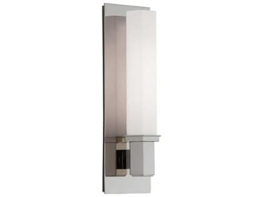 Hudson Valley Walton 15" Tall 1-Light Polished Nickel Off White Glass Wall Sconce HV320PN
