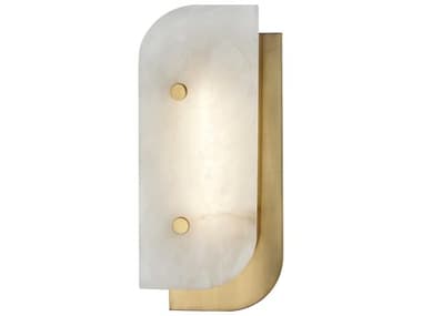 Hudson Valley Yin & Yang 13" Tall 1-Light Aged Brass Off White LED Wall Sconce HV3313AGB