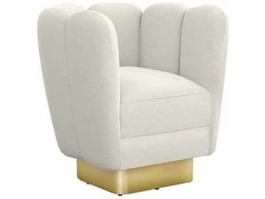 Interlude Home Swivel 31" Gold Fabric Accent Chair IL1980101