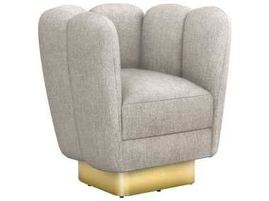 Interlude Home Swivel 31" Gold Fabric Accent Chair IL1980102