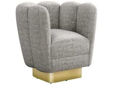 Interlude Home Swivel 31" Gold Fabric Accent Chair IL1980104