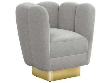 Interlude Home Swivel 31" Gold Fabric Accent Chair IL1980106