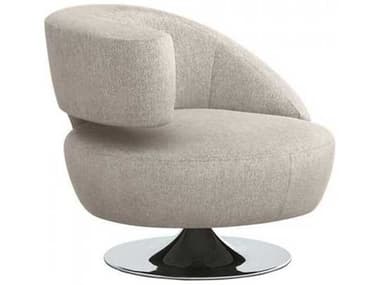 Interlude Home Swivel Gray Fabric Accent Chair IL1980212