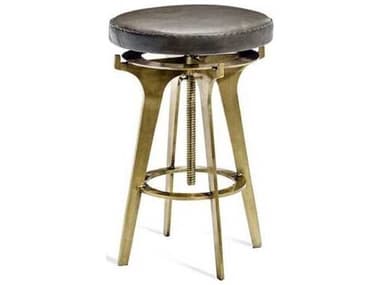 Interlude Home Antique Brass / Grey Side Adjustable Bar Height Stool IL175127