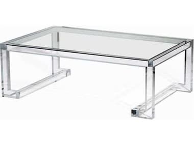 Interlude Home 48" Rectangular Clear Glass Coffee Table IL115075