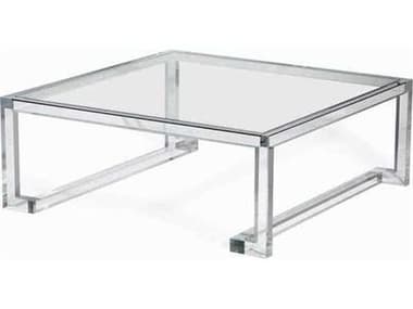 Interlude Home 48" Square Clear Glass Coffee Table IL118094