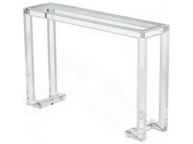 Interlude Home 48" Rectangular Clear Glass Console Table IL135047