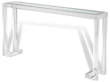 Interlude Home 60" Rectangular Clear Glass Console Table IL138019