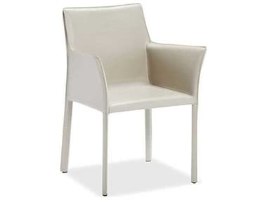 Interlude Home Leather Beige Upholstered Arm Dining Chair IL145120