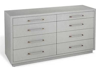 Interlude Home Taylor 60" Wide 8-Drawers Gray Double Dresser IL188075