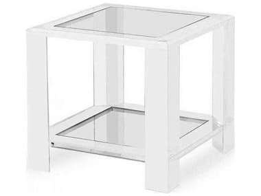 Interlude Home 24" Square Clear Glass End Table IL165082