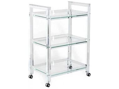 Interlude Home Clear/ Clear Glass Cart IL158090