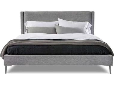 Interlude Home Izzy Pewter Pure Grey Upholstered King Platform Bed IL1995016