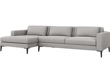 Interlude Home Izzy 126" Wide Gray Fabric Upholstered Sectional Sofa IL1990156