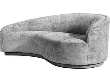 Interlude Home 76" Feather Gray Fabric Upholstered Loveseat IL1990104