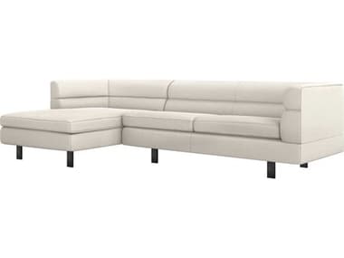 Interlude Home Ornette 110" Wide White Fabric Upholstered Sectional Sofa IL1990221
